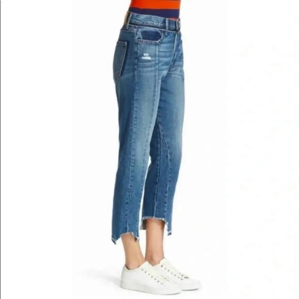 Frame Denim Le Original Button Fly Wetherly Mix High Waist Raw Edge Step Hem 28